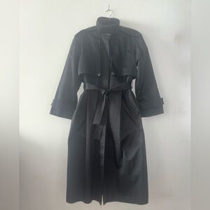 Brefair Vintage Black Trench Coat